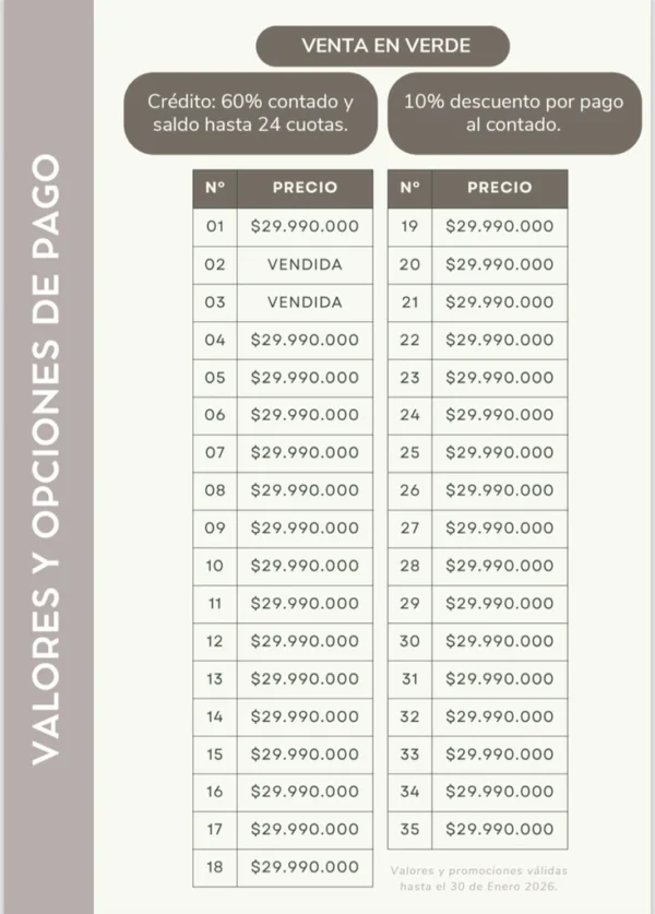 cumbres de puc贸n $29.990.000